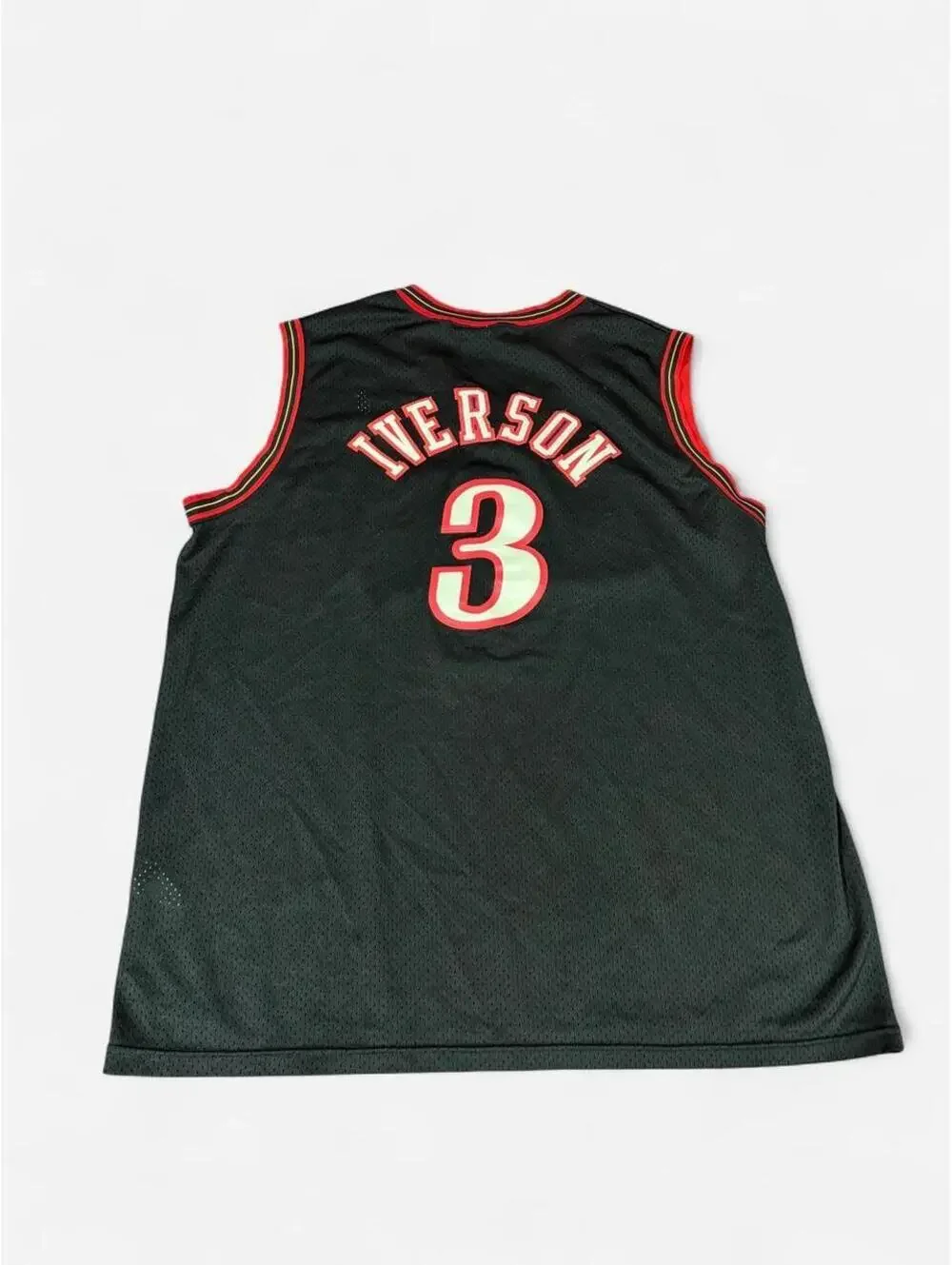 Vintage Nike Allen Iverson #3 Philadelphia 76ers Black Jersey 4XL+2 Length NBA